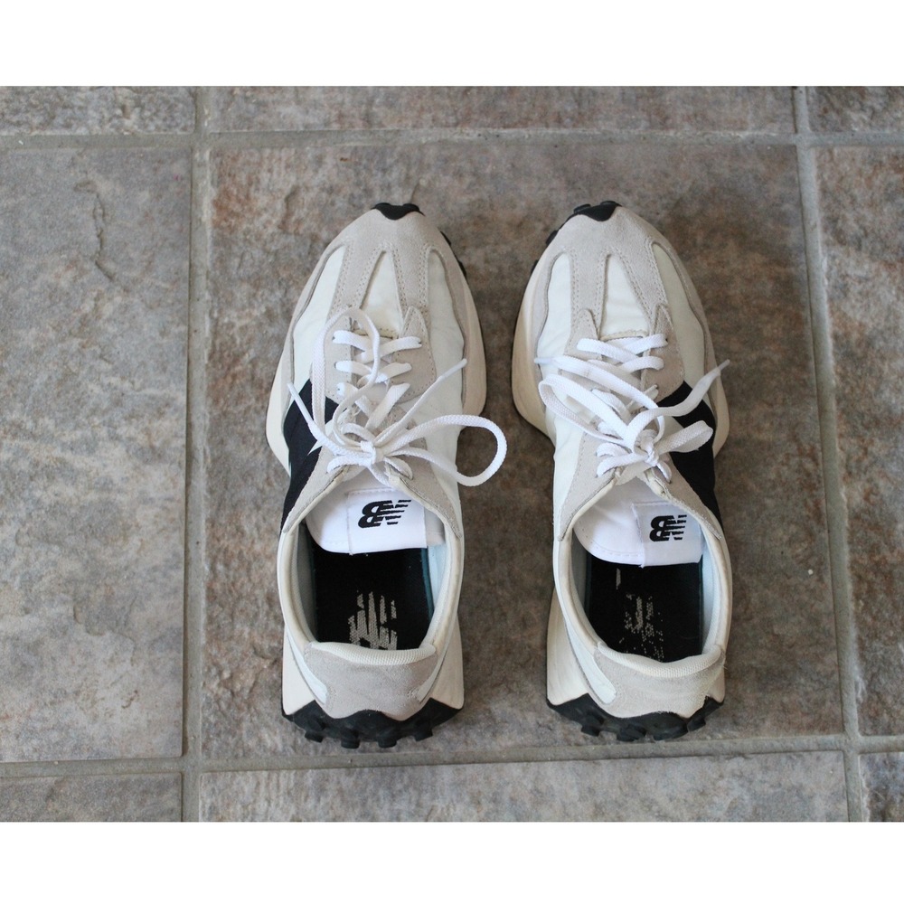 New Balance 327 Sea Salt Black Suede Sneakers WS327FE Womens 9 Mens 7.5 - Picture 7 of 11